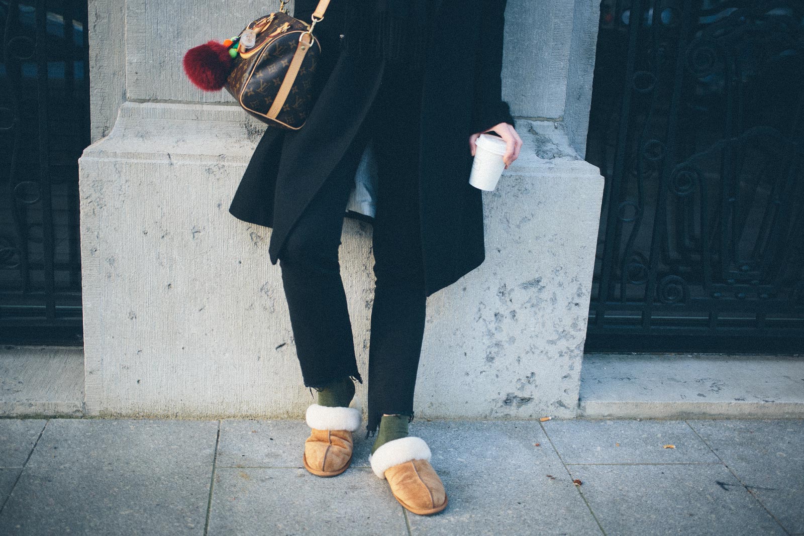 outfit with ugg slippers