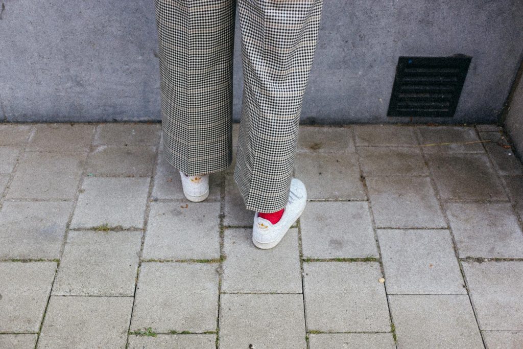 Just Female fw17 checkered trousers outfit