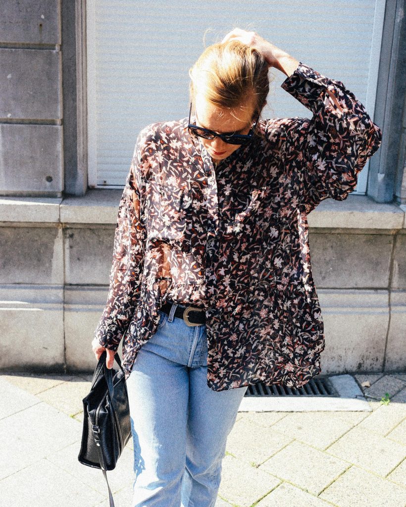 Iro Paris blouse print outfit